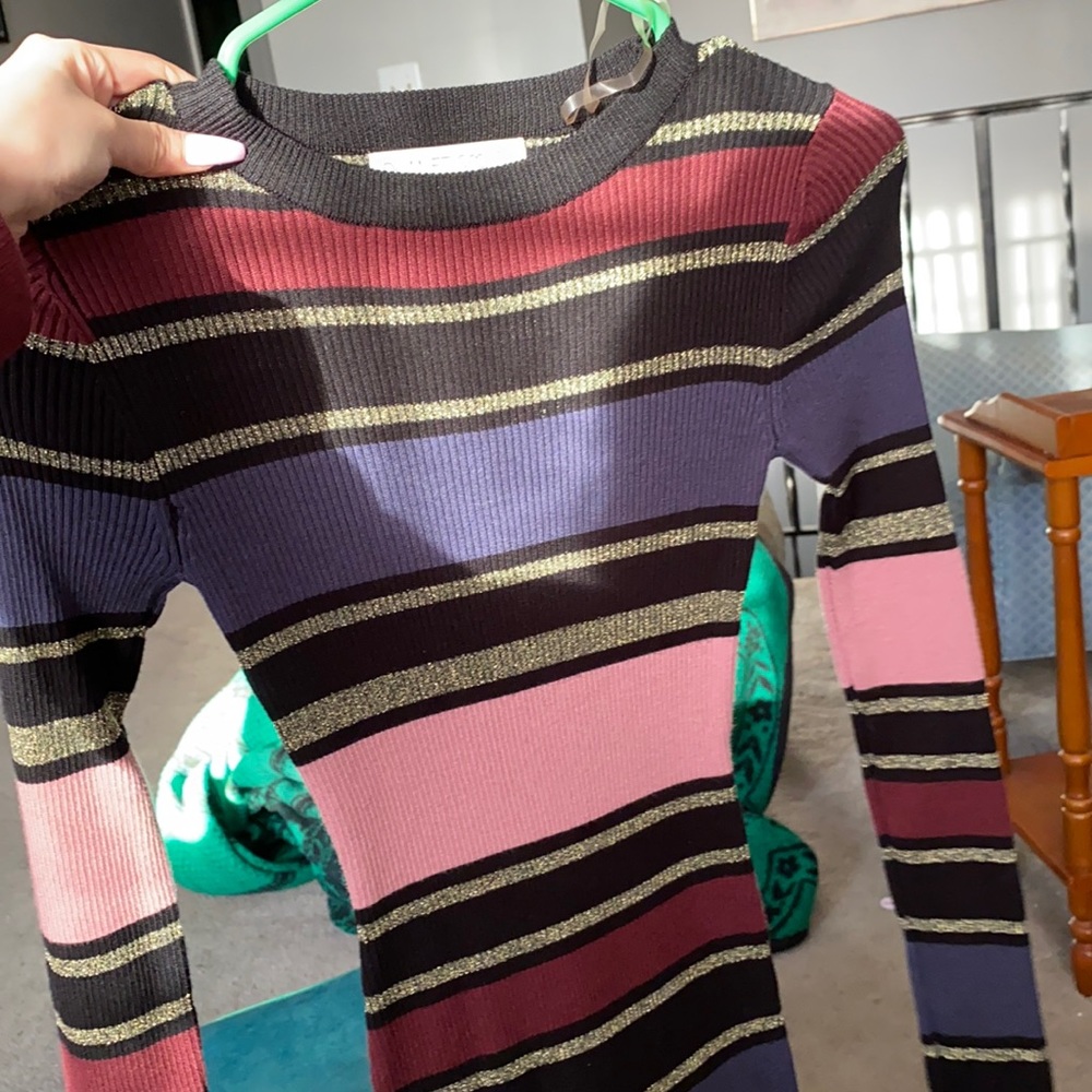 Body-con multicolored striped dress